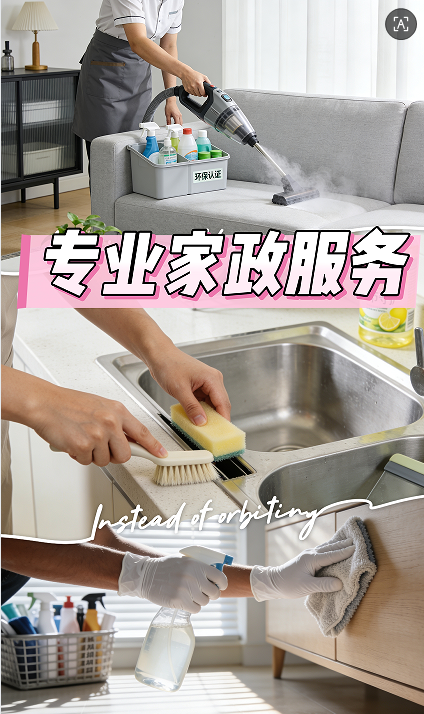 專業(yè)家政服務，煥新品質生活，貼心守護每一份潔凈與舒適  
